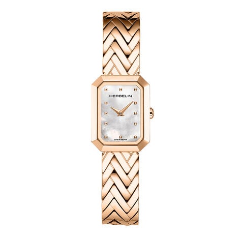 Montre Herbelin Octog&ocirc;ne Nacre Blanche - Montres &eacute;tanches Femme | Marc Orian