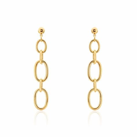 Boucles D'oreilles Pendantes Lina Acier Doré - Pendantes Femme | Marc Orian