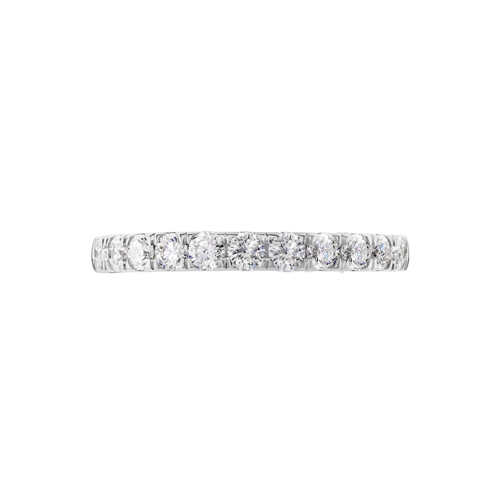 Demi Alliance Pristina Or Blanc Diamant Synthétique - Alliances avec pierres Femme | Marc Orian