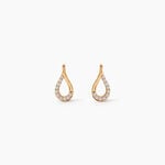 Boucles D'Oreilles Puces Monia Plaqu&eacute; Or Jaune Oxyde De Zirconium - Puces Femme | Marc Orian