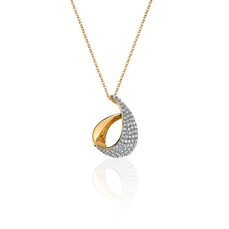 Collier Boucle D'or Or Jaune Oxyde - Colliers avec pierres Femme | Marc Orian