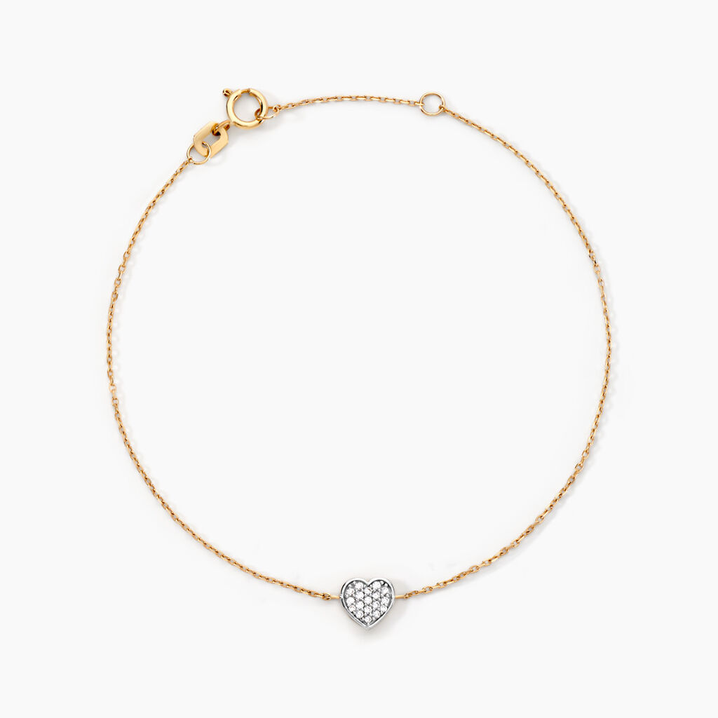 Bracelet Eclat D'amour Or Jaune Oxyde De Zirconium - Bracelets chaînes Femme | Marc Orian