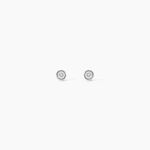 Boucles D'oreilles Puces Ofelia Or Blanc Diamant - Boucles d'oreilles mariage Femme | Marc Orian