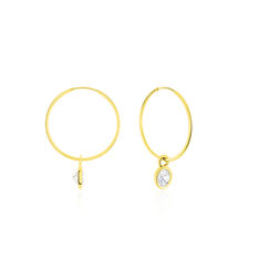 Créoles Grisel Or Jaune  Oxyde - Boucles d'oreilles Créoles Femme | Marc Orian