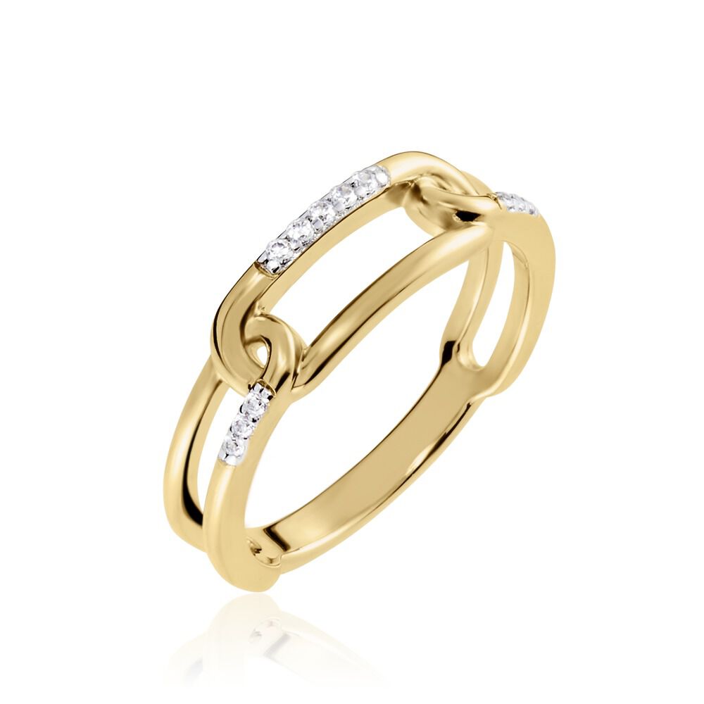 Bague plaqué or femme pas cher store