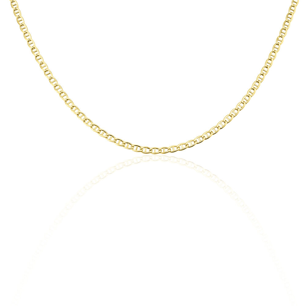 Collier Capucin Or Jaune Maille Marine Plate - Chaines Homme | Marc Orian