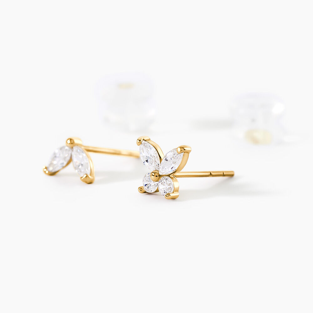 Boucles D'Oreillesucles D'Oreilles D&eacute;pareill&eacute;es Balazs Or Jaune Oxyde De Zirconium - Boucles d'oreilles ete Femme | Marc Orian