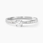 Bague Solitaire Hemera Or Blanc Diamant - Solitaires Femme | Marc Orian