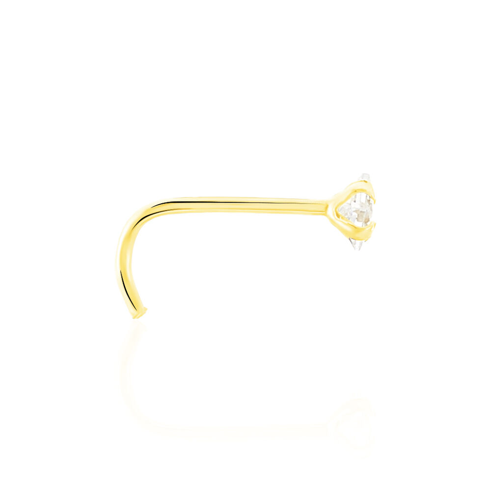 Piercing De Nez Fethi Serti Griffe Or Jaune Oxyde De Zirconium - Piercing Nez Femme | Marc Orian