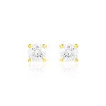Boucles D'oreilles Puces Victoria Or Jaune Diamant - Puces Femme | Marc Orian