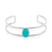 Bracelet Jonc Eline Acier Blanc Pierre De Synthese - Bracelets joncs Femme | Marc Orian