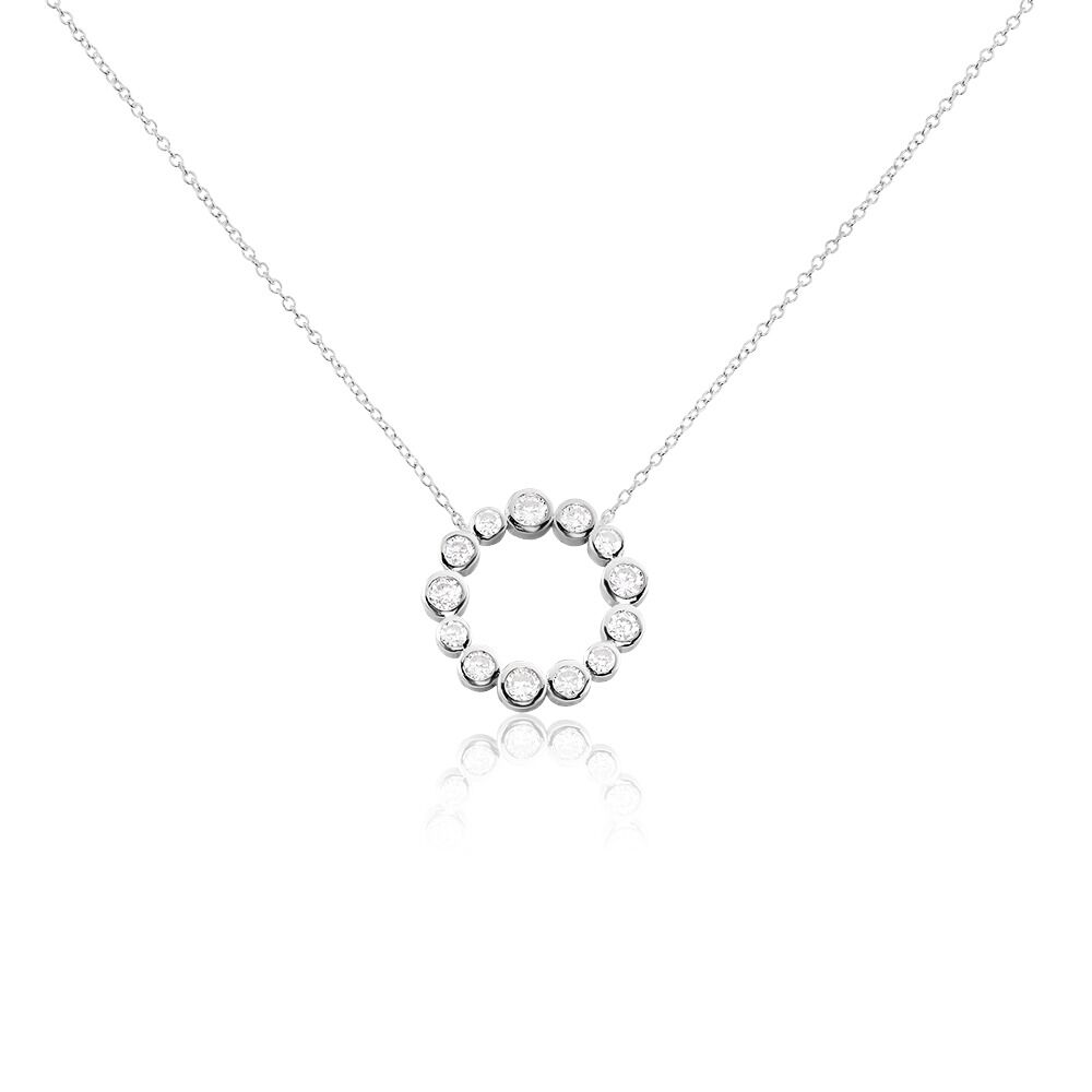 Collier Ryo Argent Blanc Oxyde De Zirconium - Colliers avec pierres Femme | Marc Orian