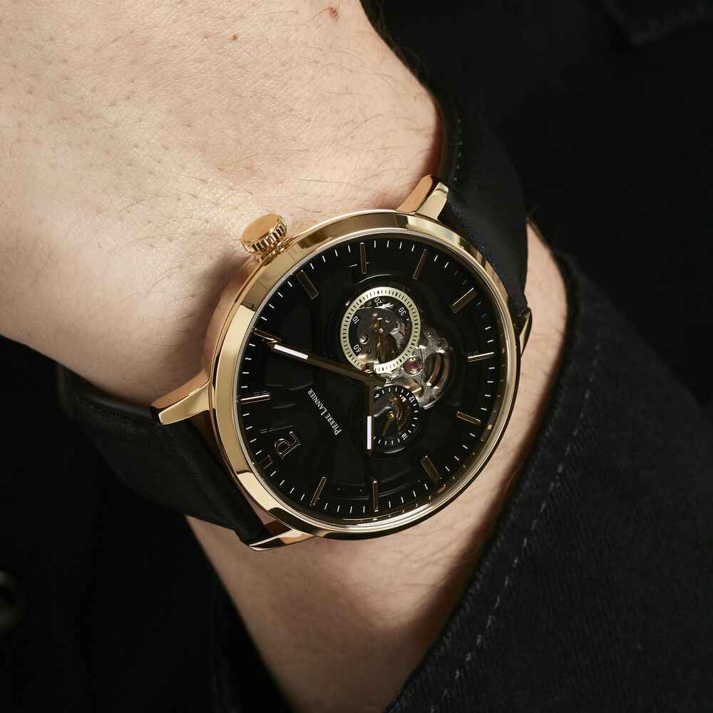 Montre Pierre Lannier Trio Noir - Montres automatiques Homme | Marc Orian
