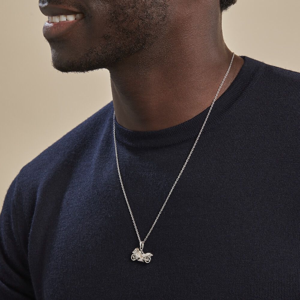 Pendentif Costanza Argent Blanc - Pendentifs Famille | Marc Orian