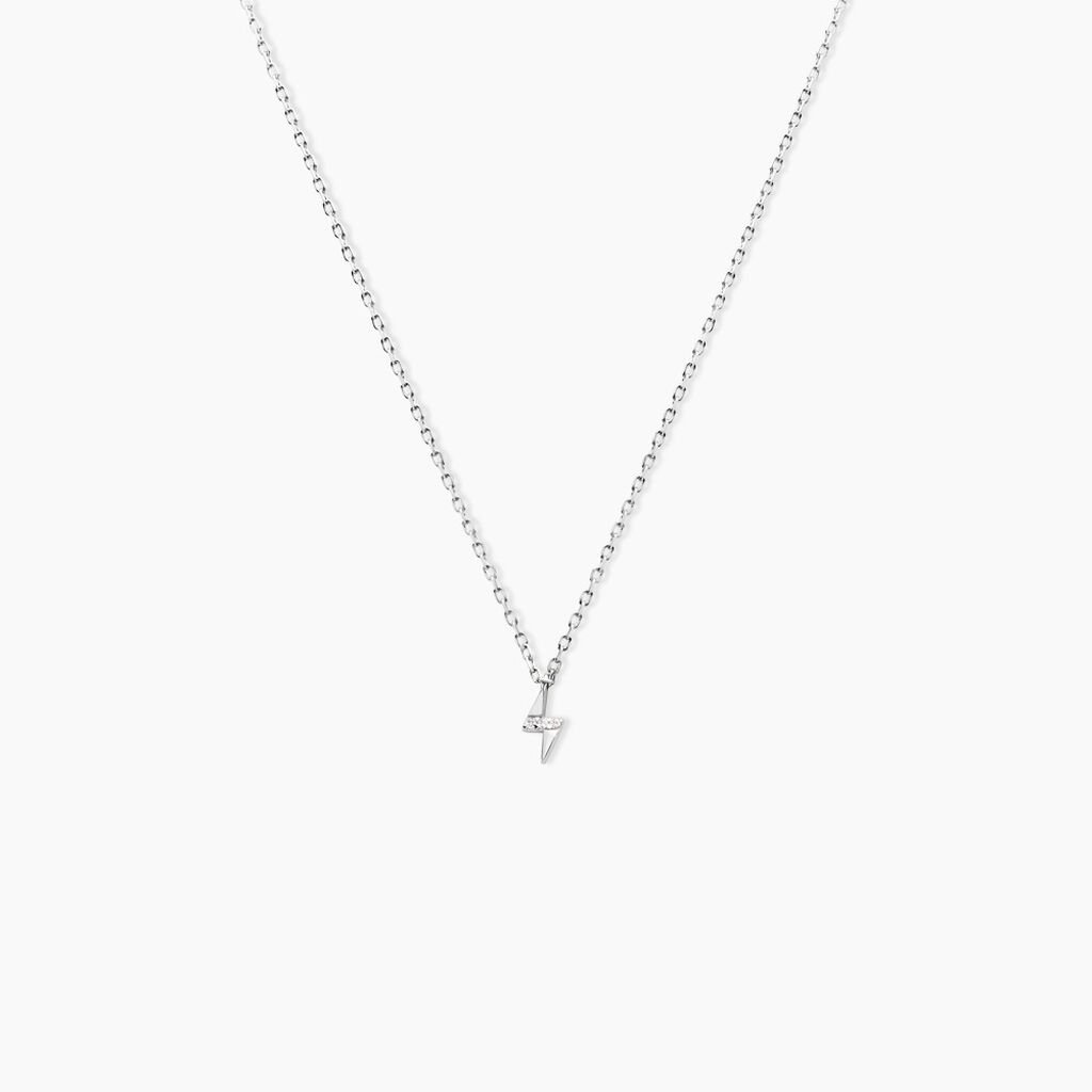 Collier Meyline Argent Blanc Oxyde De Zirconium - Colliers avec pierres Femme | Marc Orian