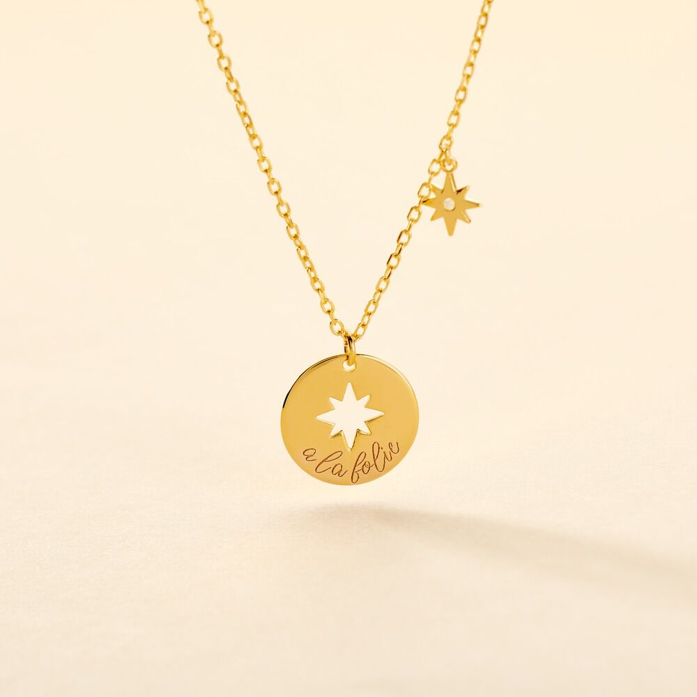 Collier Edythe Plaqué Or Jaune Oxyde De Zirconium - Colliers avec pierres Femme | Marc Orian