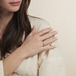 Bague Solitaire Plaqu&eacute; Or Jaune Melaina Oxyde De Zirconium - Bijoux fantaisie Femme | Marc Orian