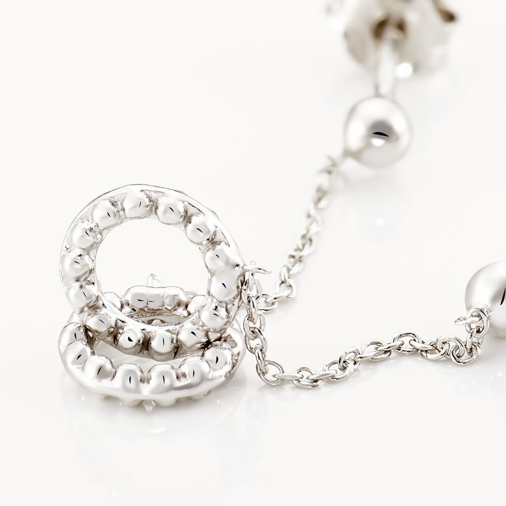 Boucles D'oreilles Pendantes Peytone Argent Blanc - Pendantes Femme | Marc Orian