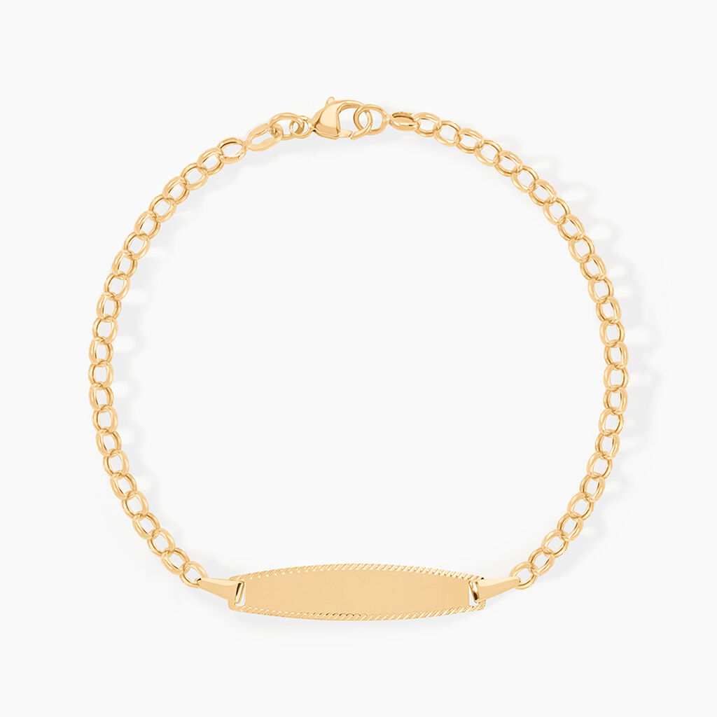 Bracelet Identit&eacute; Marcel Or Jaune - Gourmettes Enfant | Marc Orian