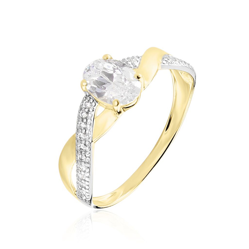 Bague Candice Or Jaune Oxyde De Zirconium - Solitaires Femme | Marc Orian
