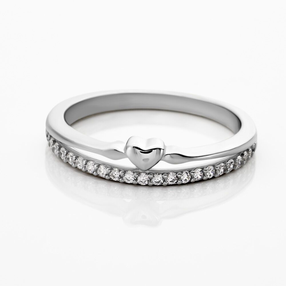 Bague Melanie Argent Blanc Oxyde De Zirconium - Bagues de promesse Femme | Marc Orian