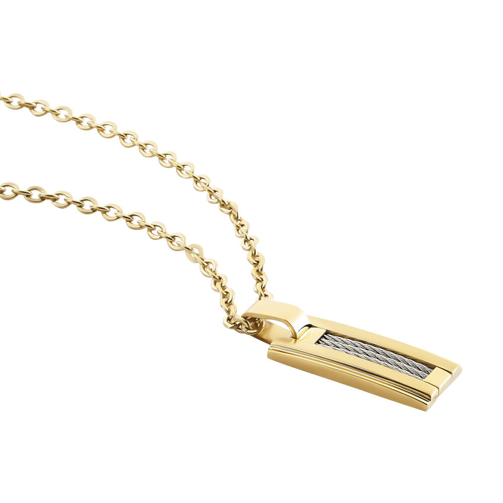 Collier Phebus Him Classique Acier Jaune - Colliers fantaisie Homme | Marc Orian