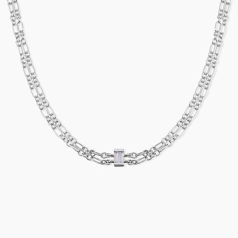 Collier Chanelle Argent Blanc Oxyde De Zirconium - Colliers ras du cou Femme | Marc Orian