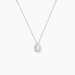 Collier Hildana Or Blanc Oxyde De Zirconium - Colliers solitaires Femme | Marc Orian