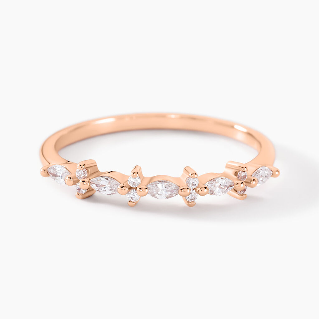 Bague Naura Argent Rose Oxyde De Zirconium - Bagues avec pierre Femme | Marc Orian