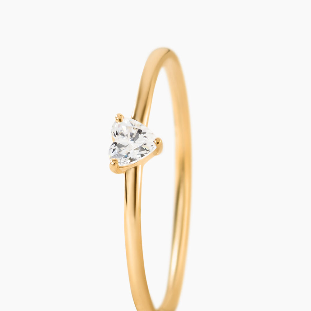 Bague Ruchel Or Jaune Diamant Synth&eacute;tique - Bagues avec pierre Femme | Marc Orian