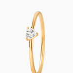 Bague Ruchel Or Jaune Diamant Synth&eacute;tique - Bagues avec pierre Femme | Marc Orian