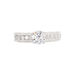 Bague Solitaire Hamane Argent Blanc Oxyde De Zirconium