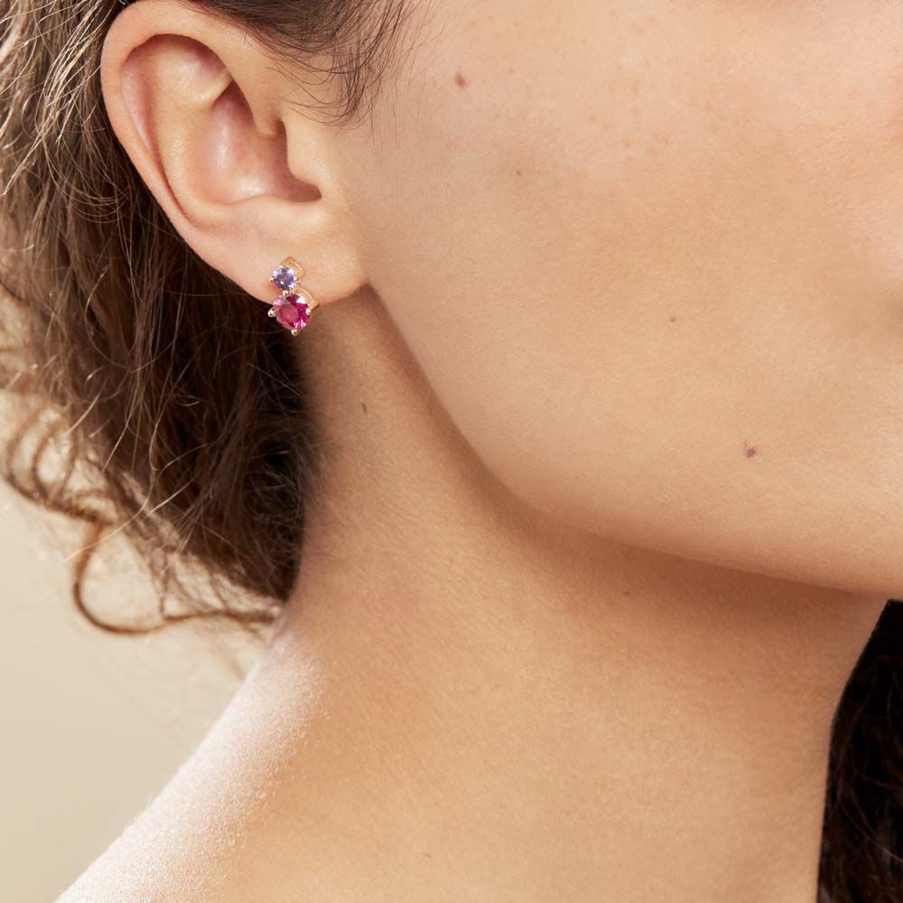 Boucles D'oreilles Pendantes Plaqué Or Janviere Pierres Artificielles - Pendantes Femme | Marc Orian