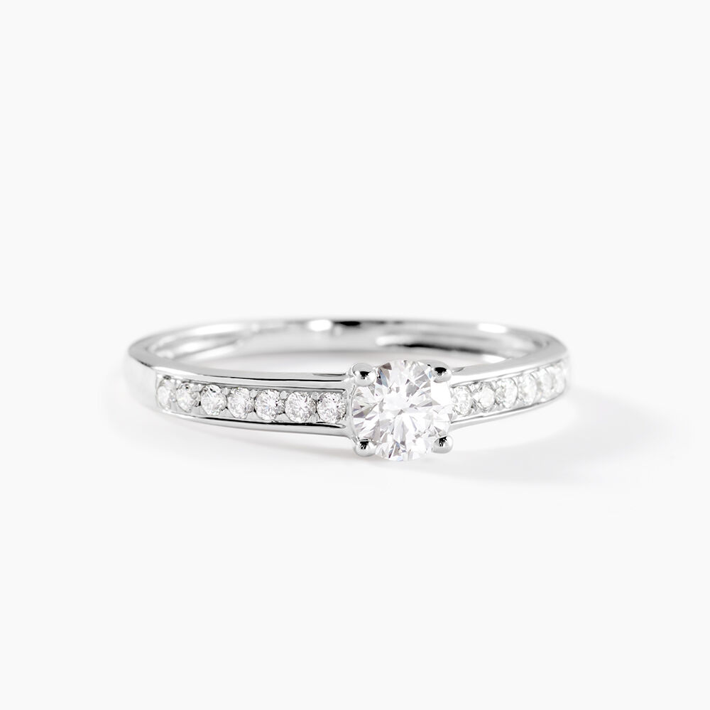 Bague Aramis Ld Platine Blanc Diamant Synth&eacute;tique - Solitaires Femme | Marc Orian