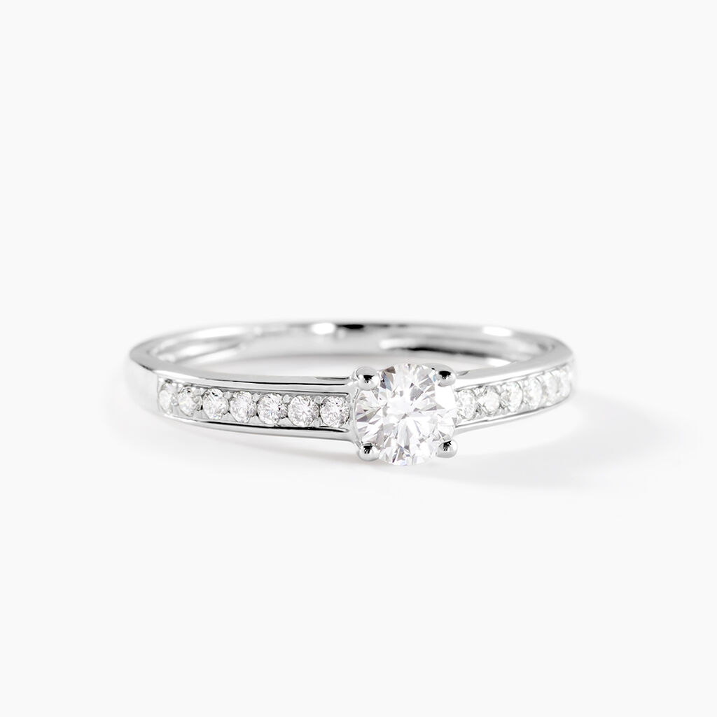 Bague Aramis Ld Platine Blanc Diamant Synth&eacute;tique - Solitaires Femme | Marc Orian
