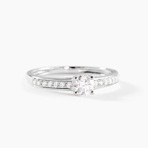 Bague Aramis Ld Platine Blanc Diamant Synth&eacute;tique - Solitaires Femme | Marc Orian
