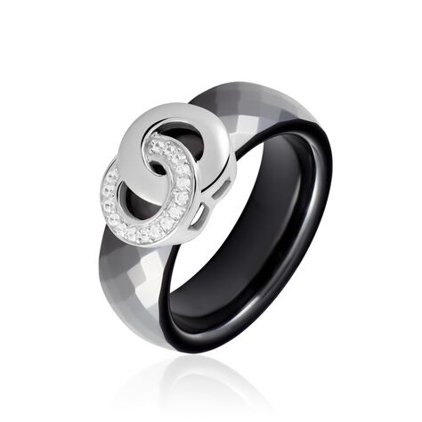 Bague Argent Blanc Valérie Oxyde De Zirconium Et Céramique - Bagues avec pierre Femme | Marc Orian
