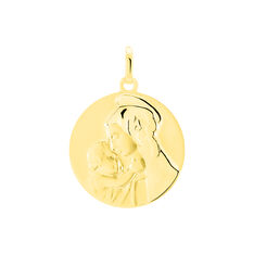 Pendentif Vierge A L'enfant Rond Or Jaune - Pendentifs Famille | Marc Orian