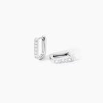 Cr&eacute;oles Amae Argent Blanc Oxydes De Zirconium - Cr&eacute;oles Femme | Marc Orian