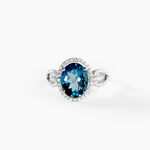 Bague Ayanna Or Blanc Topaze Et Oxyde De Zirconium - Bagues pierres fines Femme | Marc Orian