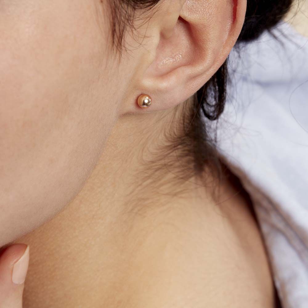 Boucles D'oreilles Puces Fidelia Boule Or Jaune - Puces Femme | Marc Orian