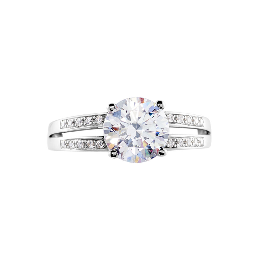 Solitaire Or Blanc Oxyde De Zirconium - Solitaires Femme | Marc Orian
