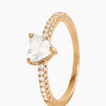 Bague Crush Plaqu&eacute; Or Jaune Oxyde De Zirconium - Bijoux fantaisie Femme | Marc Orian