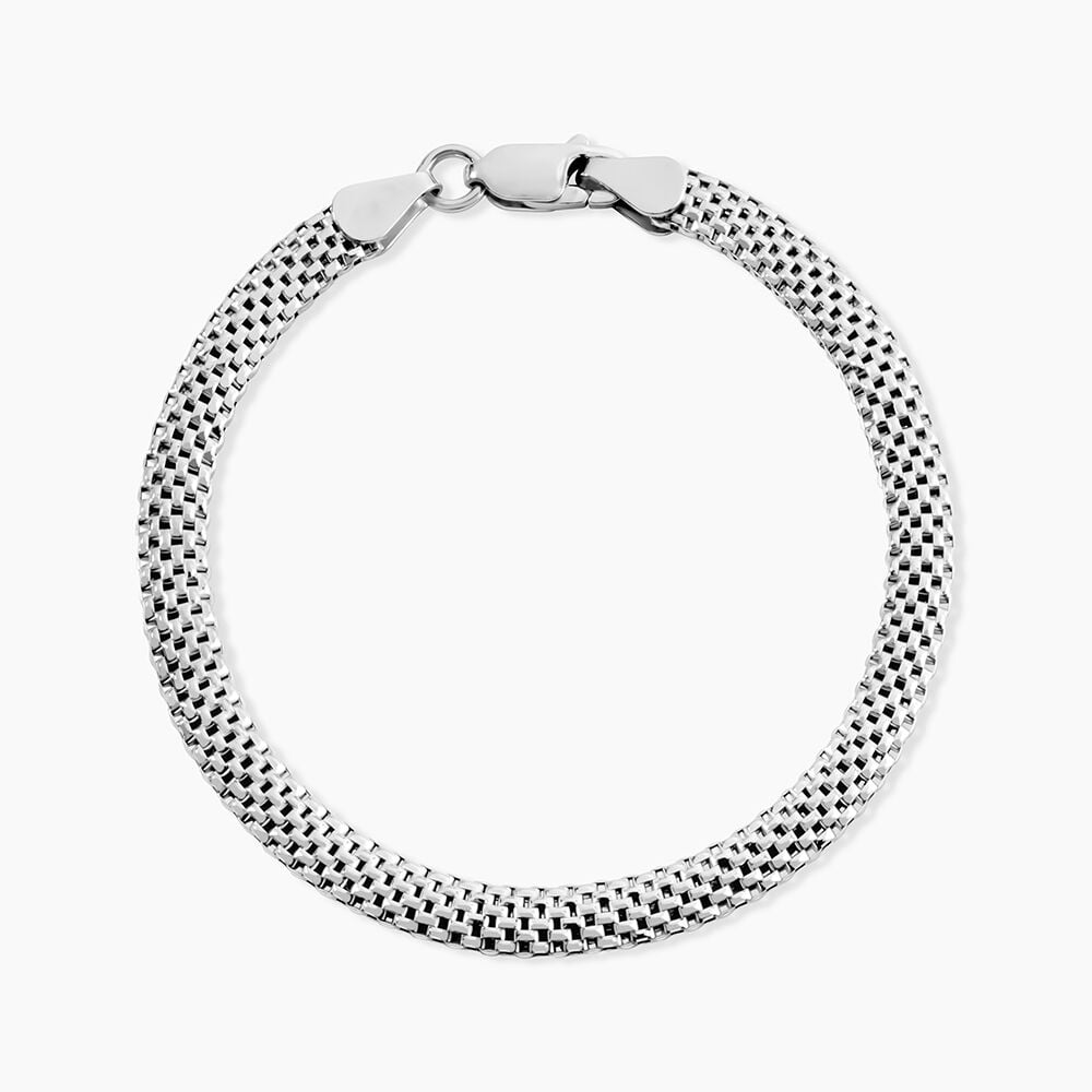 Bracelet Christine Argent Blanc - Bracelets mailles Femme | Marc Orian