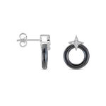 Boucles D'oreilles Pendantes Merelle Argent Blanc C&eacute;ramique Oxyde - Pendantes Femme | Marc Orian