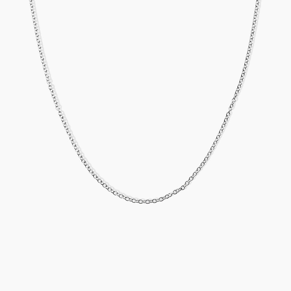 Cha&icirc;ne Ilan Maille For&ccedil;at Ronde Or Blanc - Chaines Unisex | Marc Orian