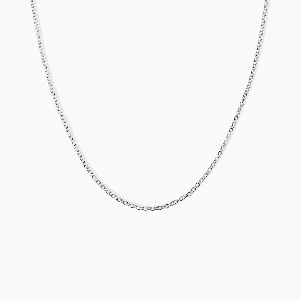 Cha&icirc;ne Ilan Maille For&ccedil;at Ronde Or Blanc - Chaines Unisex | Marc Orian