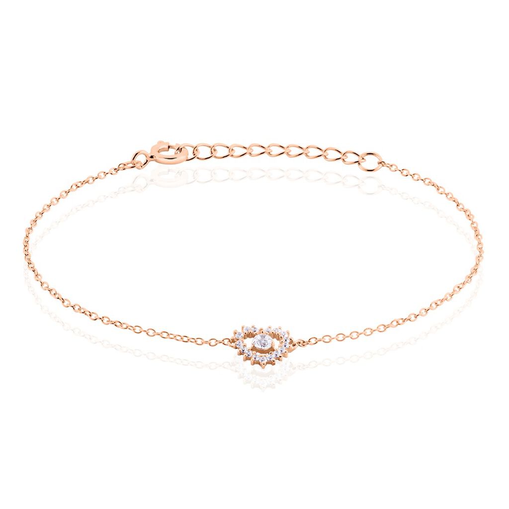 Bracelet Gino Argent Rose Oxyde De Zirconium - Bracelets chaînes Femme | Marc Orian