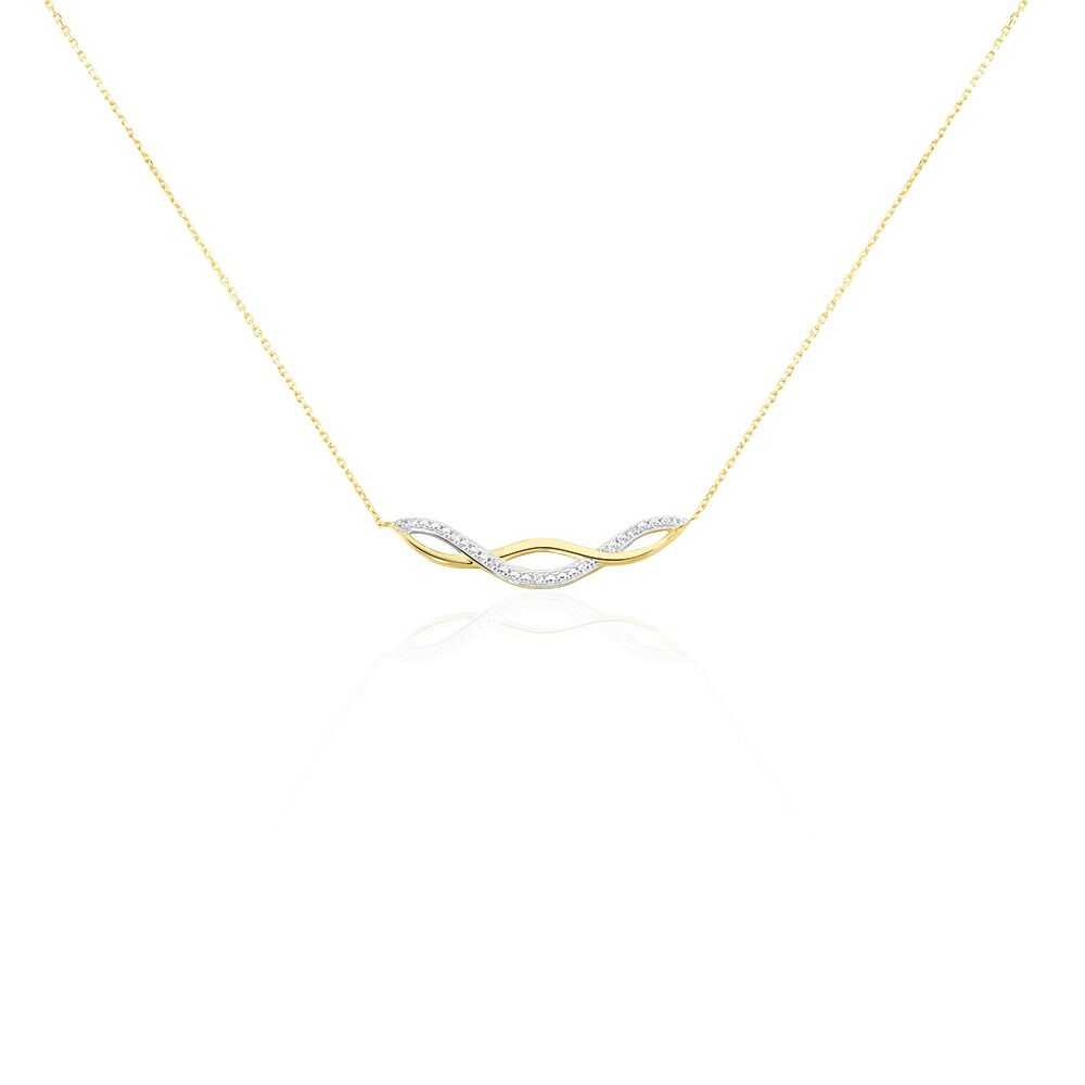 Collier Or Jaune Abisai Diamants - Colliers avec pierres Femme | Marc Orian