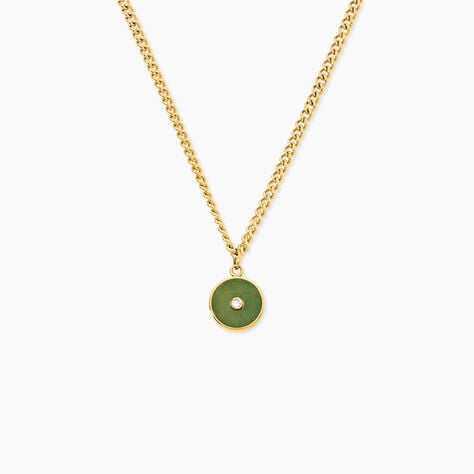 Collier Adenor Acier Jaune Aventurine Cristal - Colliers avec pierres Femme | Marc Orian